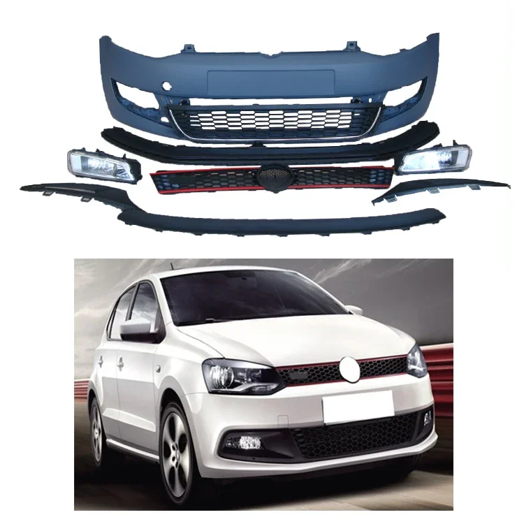 For VW Polo GTI front bumper assy for tuning parts pp material 2010