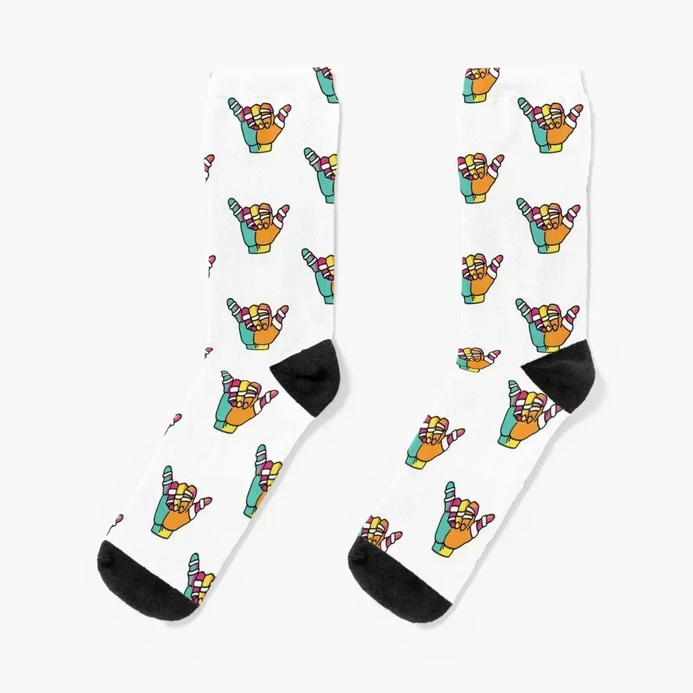 

Jiu Jitsu Shaka Hand Pop Art Socks Run golf designer brand winter Mens Socks Women's