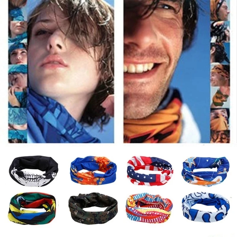 

Hiking Scarf Sport Headwear Men Women Reversible Bandanas Turban Hand Band Magic Scarves Outdoor Cycling Scarf fishing Headband