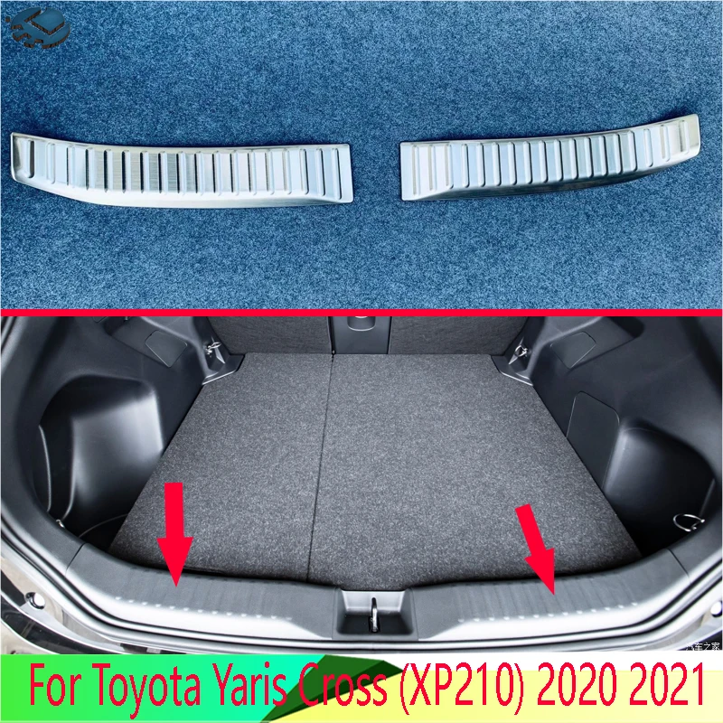 

Для Toyota Yaris Cross (XP210) 2020-2022: Накладка на задний багажник из нержавеющей стали, защита порога, декоративная накладка на дверь