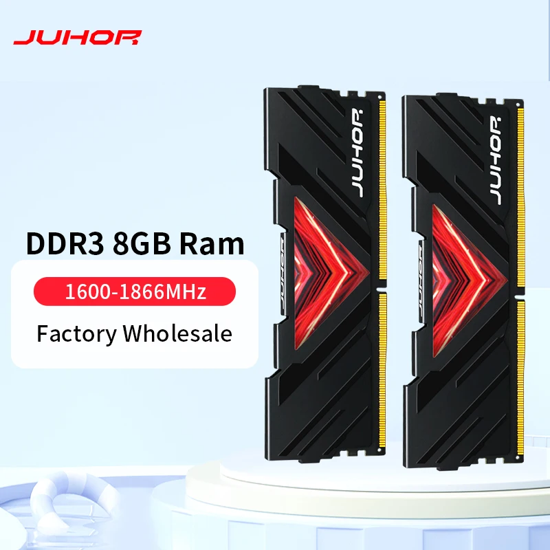 JUHOR Memoria Ram DDR3 4GB 8GB 1600MHz 1866MHz Pamięć stacjonarna Nowy Dimm DDR3 1333MHz 1.5V RAM z radiatorem