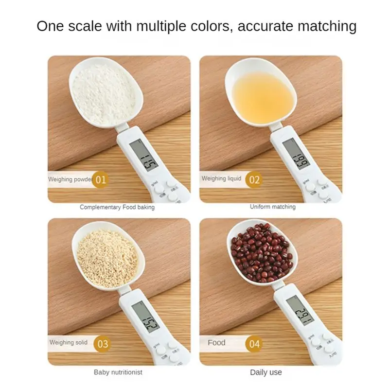 B01C-Digital Measuring Spoon Weighing Spoon Scale 500G / 0.1G High Precision With LCD Screen Display For Kitchen Gadgets