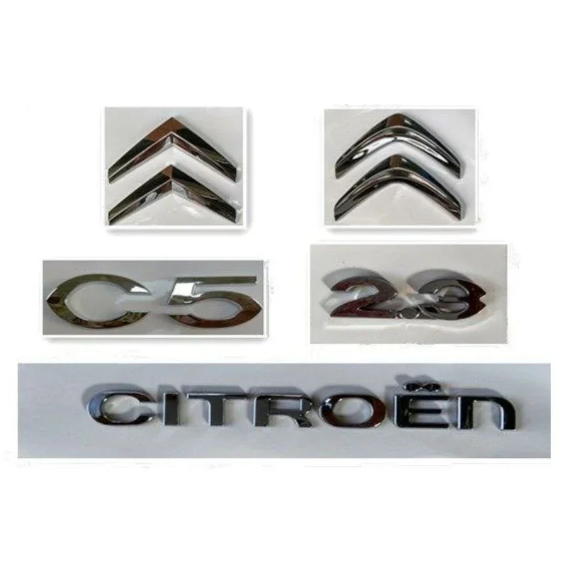 ABS Badge Decal Exterior for Citroen Logo C5 Emblem Car Rear Trunk Sticker Auto Modification Accessories