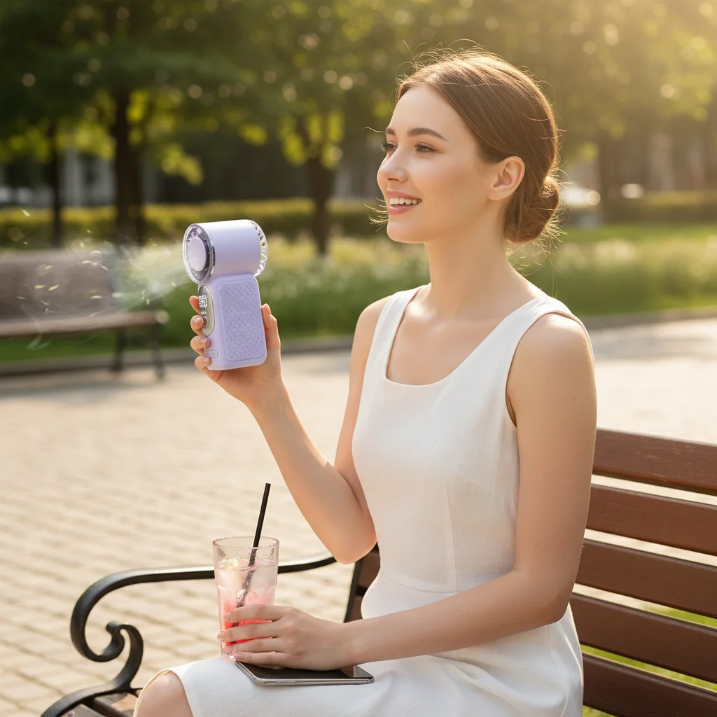 Mini Handheld Fan Brushless Motor Cooling Fan With Digital Display 199 Speed Levels Portable Outdoor USB Rechargeable Pocket Fan