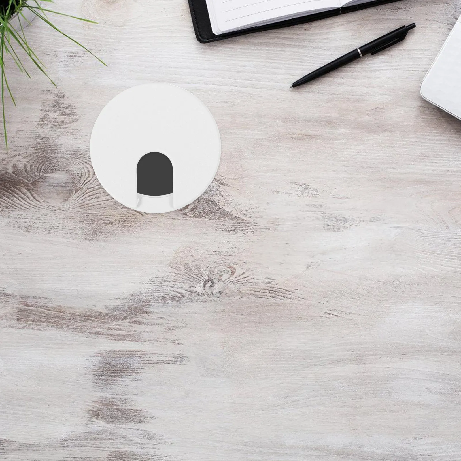 12Pcs Round Plastic Desk Grommets Cable Hole Cover Wire Organizer for Office Home Computer Desk Conference Table Large Capacity