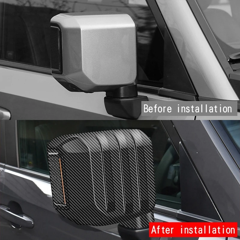 A13F-รถกระจกมองหลังฝาครอบสติกเกอร์TrimสําหรับToyota Prado LC250 2024 กระจกประตูShell