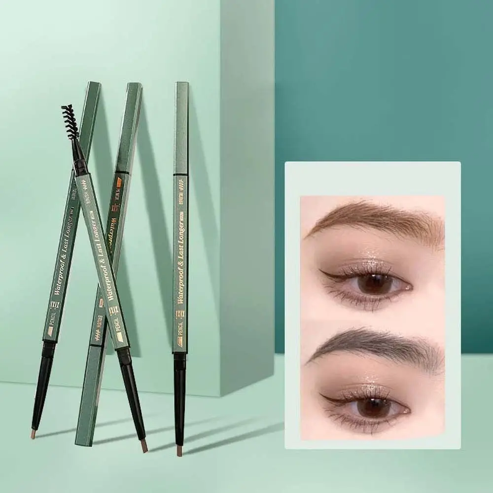 Natuurlijke Vrouwen Dubbele Kop Cosmetische Ultra Fijn Borduurgereedschap Wenkbrauw Versterker Wenkbrauw Pen Make-Up Tool Wenkbrauw Potlood