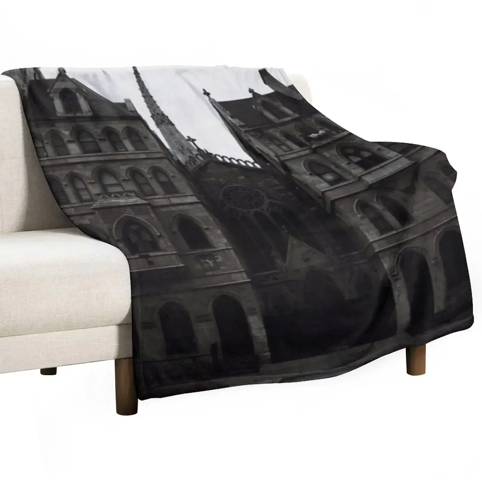 

Dark academia church Throw Blanket Warm Comfortable Blanket Gift for Parents Friends