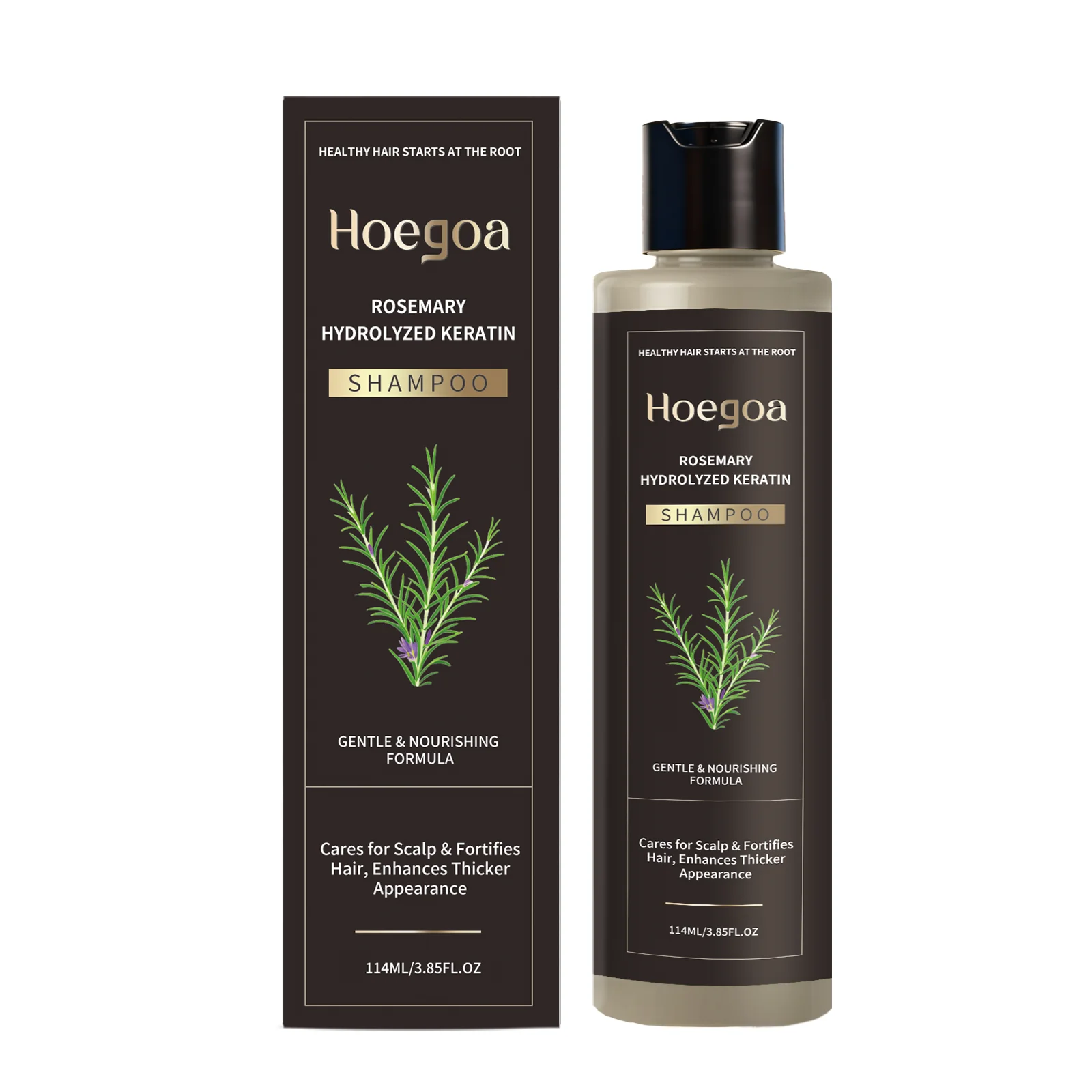 Rosemary Keratin Shampoo - Lightweight and Voluminous Hair, Daily Care for All Hair Types