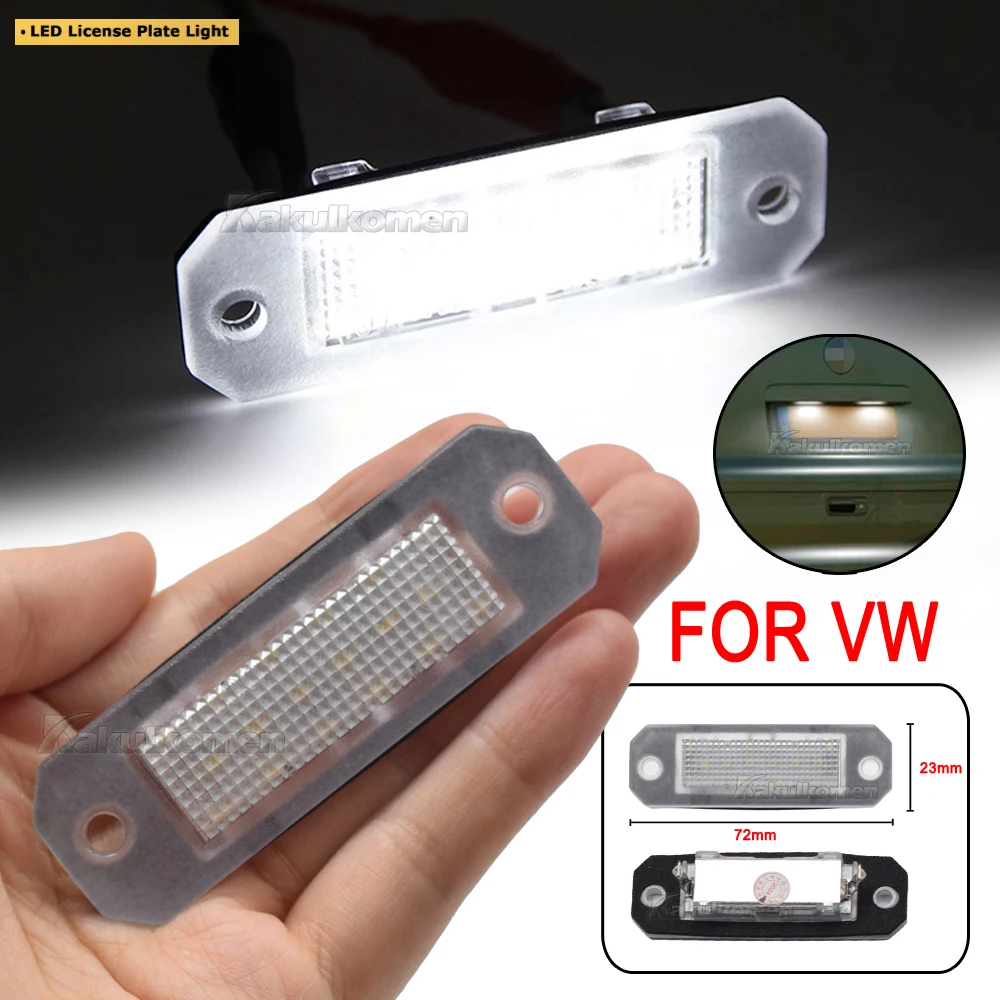 

2Pcs 12V White LED Number License Plate Light For VW Transporter T5 2003-2015 T6 For Caddy 2004-2017 Rear OEM 7H0827740