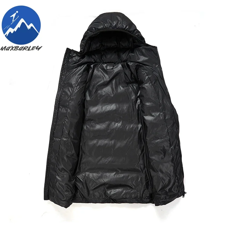 2025 New Winter Jacket Men\'s high quality Ski Long Glossy Waterproof Warm Parka Male Fashion Thickened Down Cotton Padded Coat