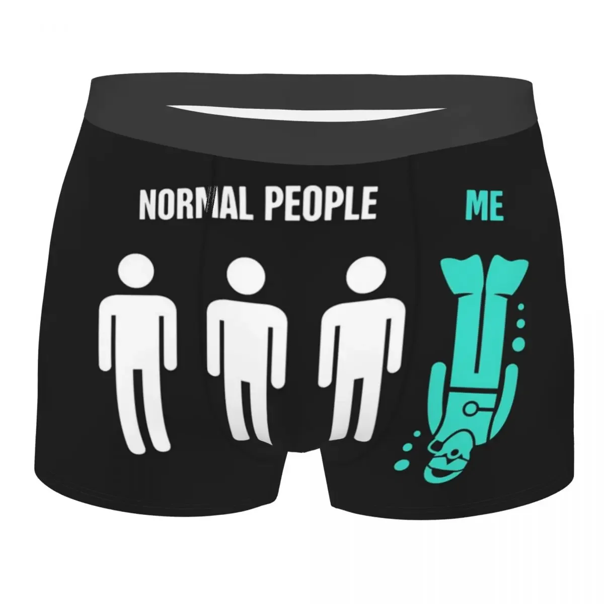 Normal People Scuba Diving Boxer Shorts For Men Sexy 3D Printed Dive Divers Underwear Panties Briefs Soft Underpants