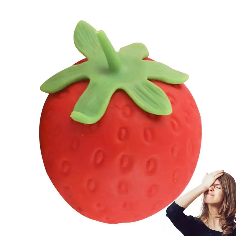 Strawberry Squish Squeeze Toys Colorful Strawberry Slow Rebound paillettes simulazione frutta PU pane regali a lenta crescita per bambini