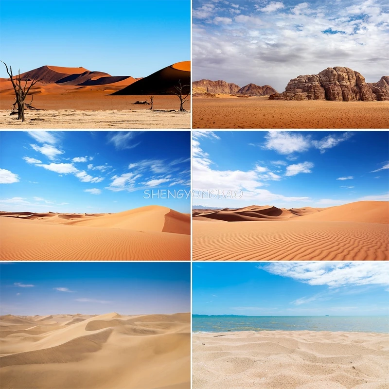 

Desert Dunes Wind Swept Sand Photography Backdrops Sunset Natural Landscape Camels Travel Photo Studio Background SD-03