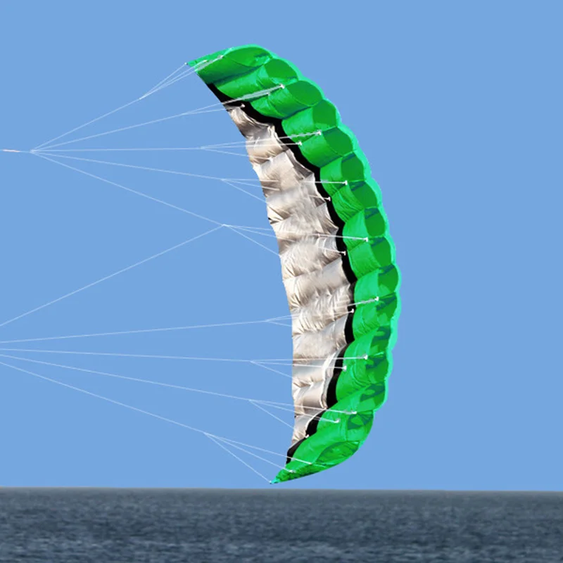 New High-Quality Huge 98Inch Dual Line Parafoil Parachute Sports Beach Kite  Factory Outlet  Good Flying