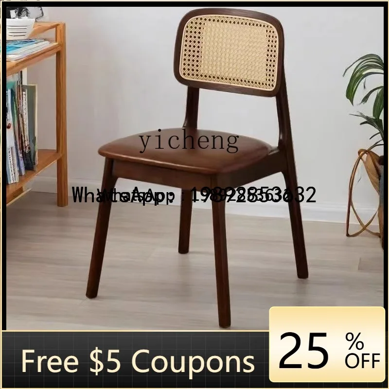

Z1 Solid Wood Dining Chair Home Leisure Simple Coffee Restaurant Vintage Backrest Dining Table Chair living room decoration