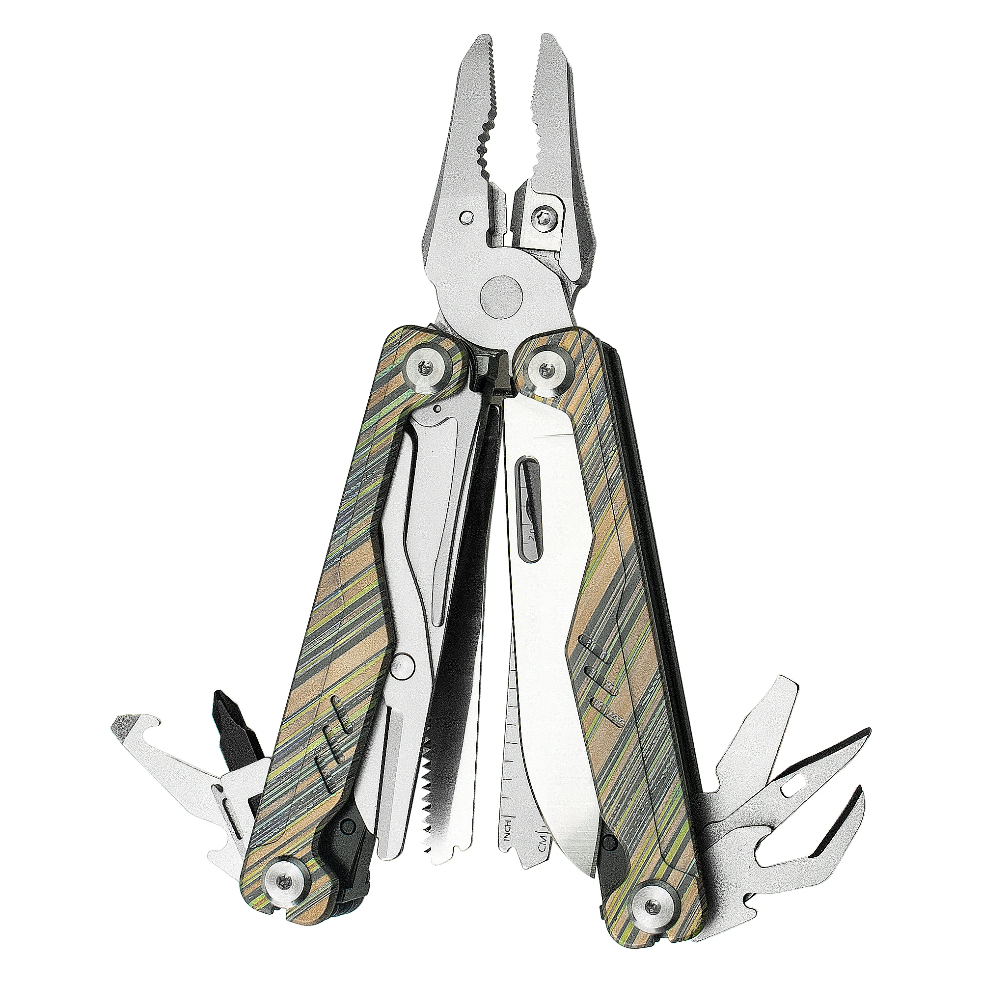 

OEM Outdoor Multifunctional Stainless Steel Titanium Folding Pliers Tactical Camping MultiTool Blade Screwdriver Fishing Cutting