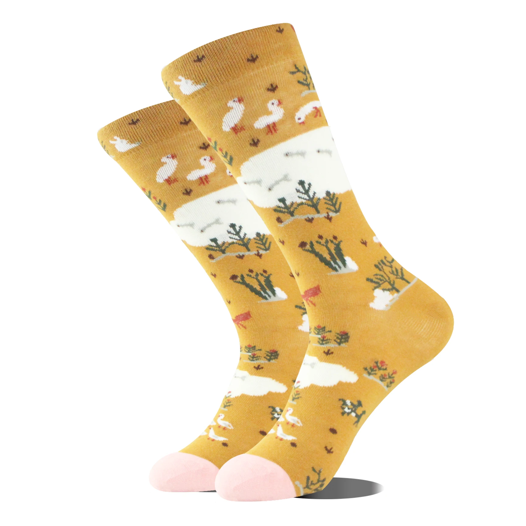 Adult Crew Unisex Funny Cute Socks Shark Flower Octopus Avocado Monkey Crane Parrot Duck Squid Rabbit Ball House Tree Husky Sox