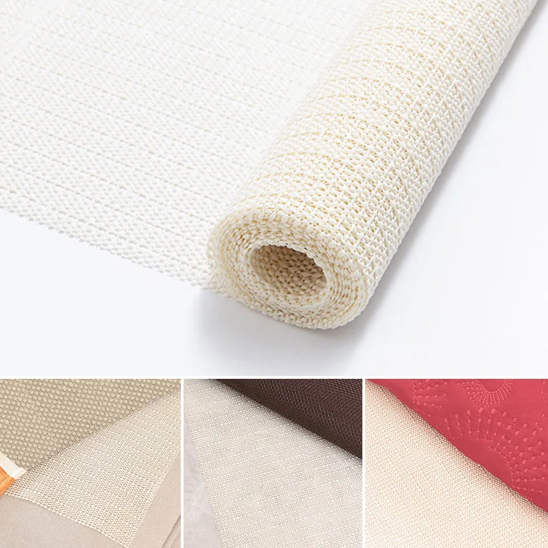 PVC Foaming Non Slip Mat Mattress Sofa Mat Antiskid Net Cloth Household Carpet Yoga Mat Anti-skid Fixing Base Fabric Wholesale