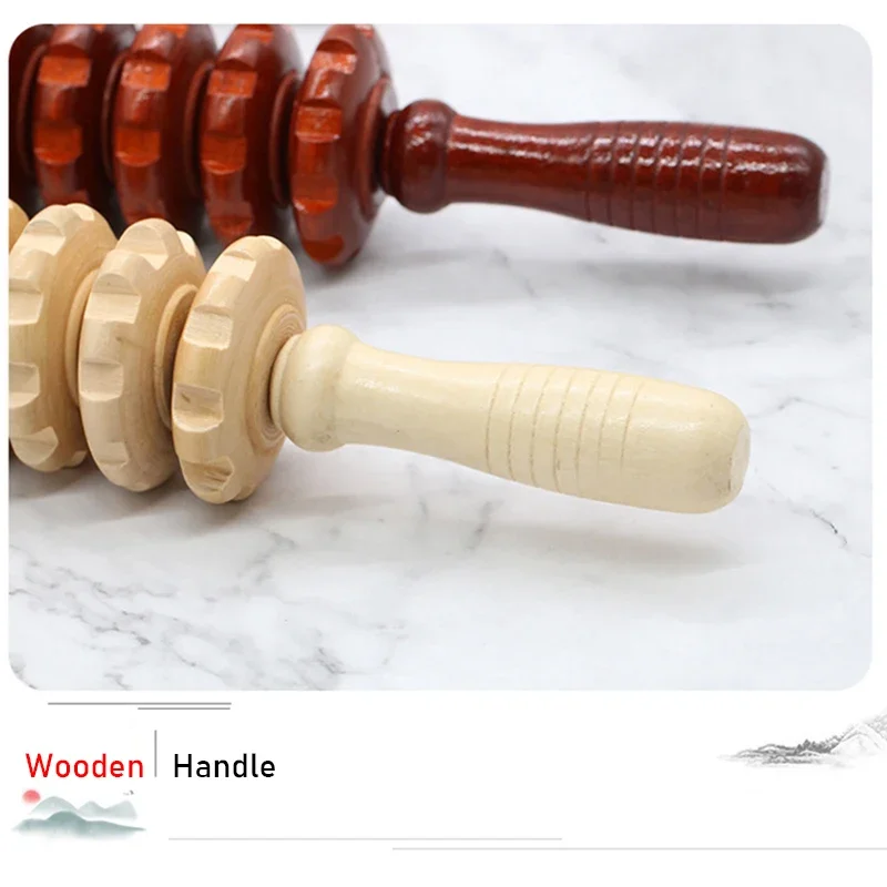 1PC Wooden Exercise Roller Sport Injury Gym Body Leg Trigger Point Muscle Roller Sticks Wood Massager Health Care Massage Tools