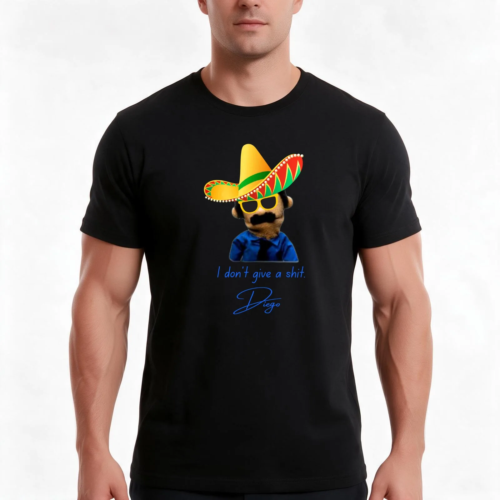 Awkward Puppets Diego T-Shirt Summer Casual Cotton Tee Oversized Streetwear Tops Vintage Graphic Print Unisex Men Women