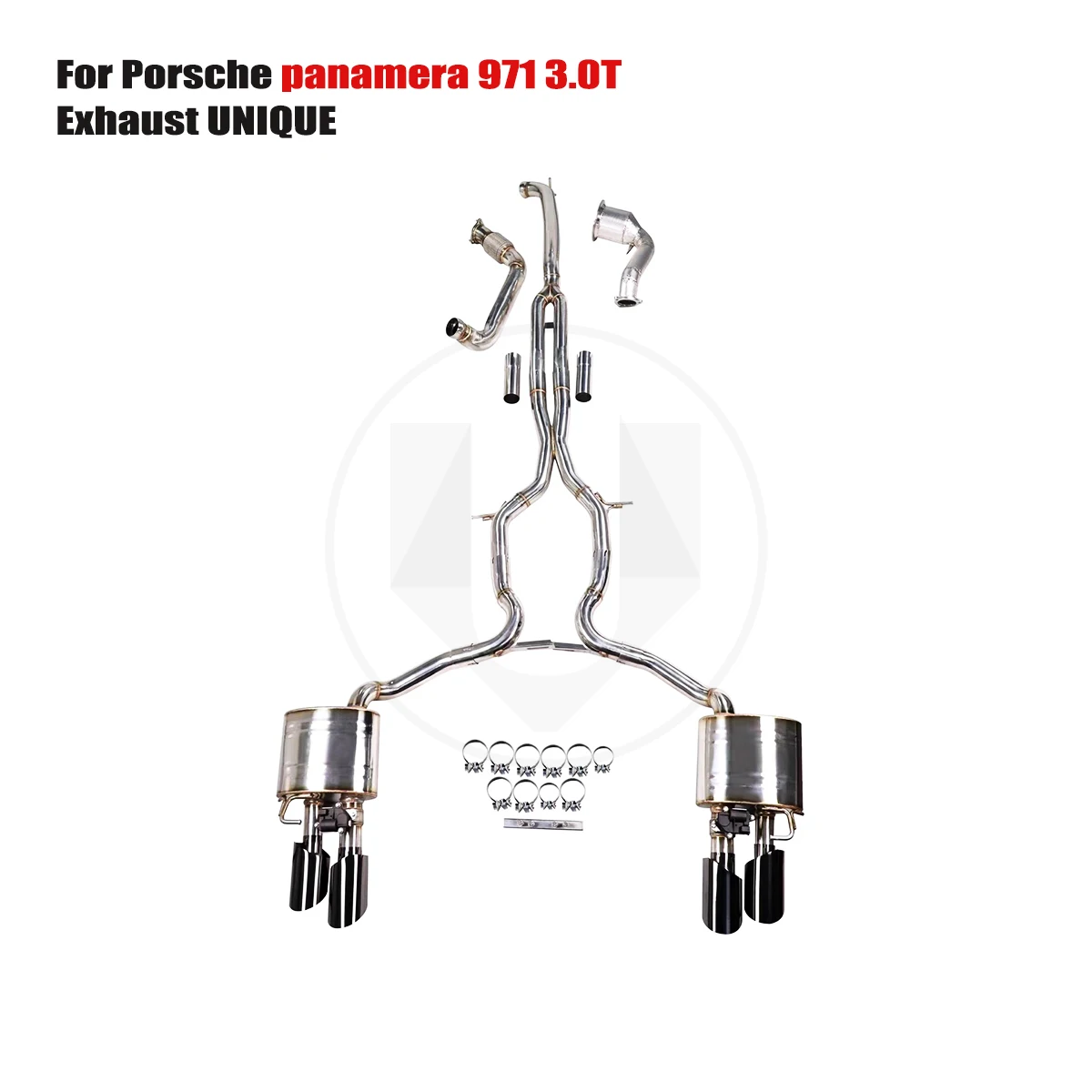 

UNIQUE For Porsche panamera 971 3.0T performance valve exhaust system ss304 exhaust muffler