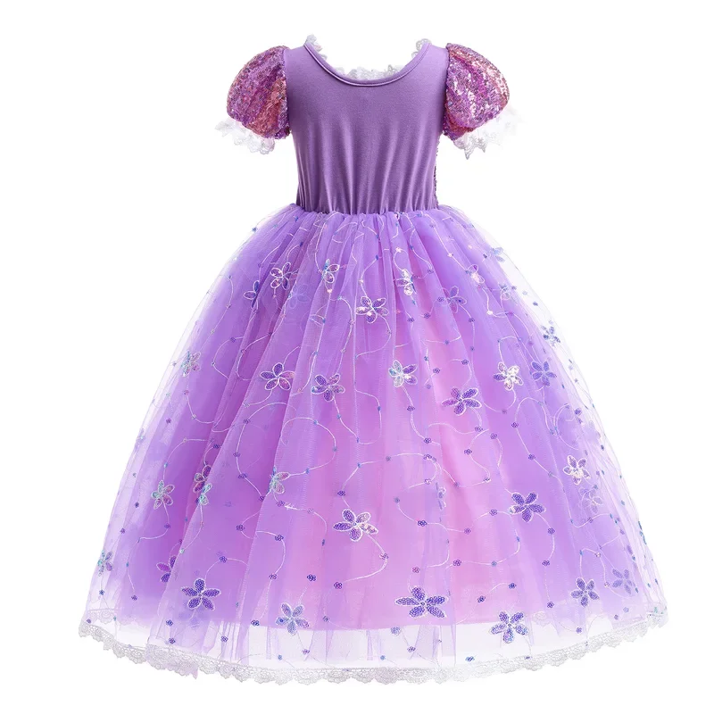 Robe longue de princesse de Noël pour enfants, cadeau d'anniversaire, carnaval, fête d'Halloween, vêtements pour filles, ensemble de olympiques de cosplay, Pourim