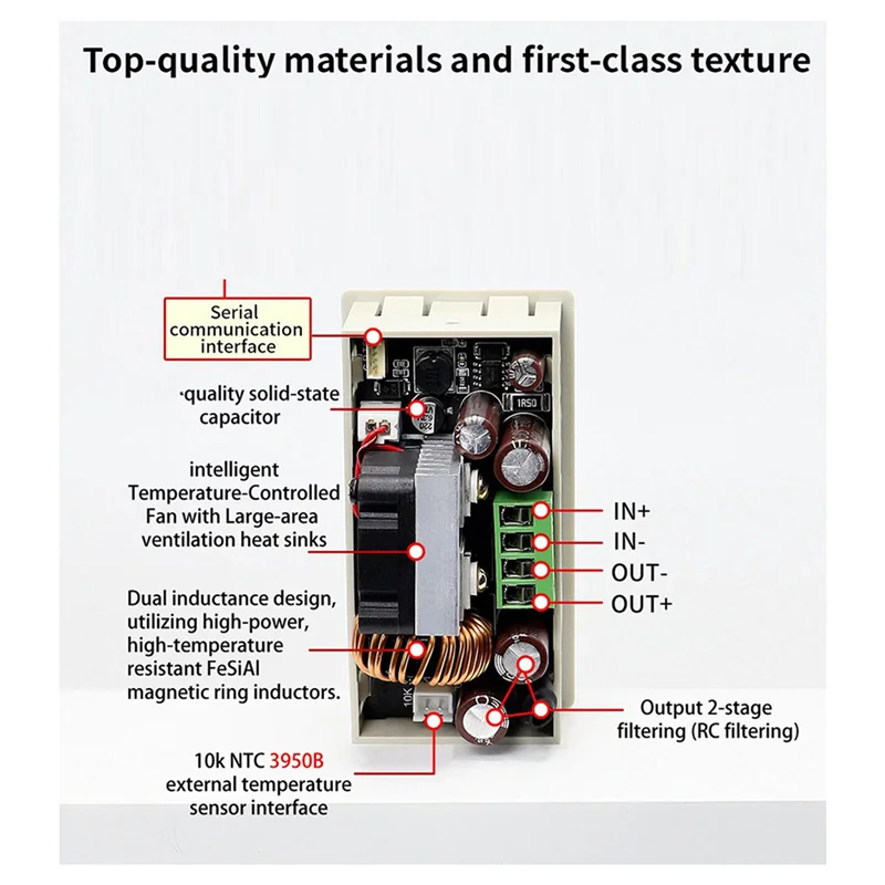 B04B-2X New XY6509X CNC Adjustable DC Power Supply Constant Voltage Constant Current Maintenance 65V 9A 585W Step-Down Module