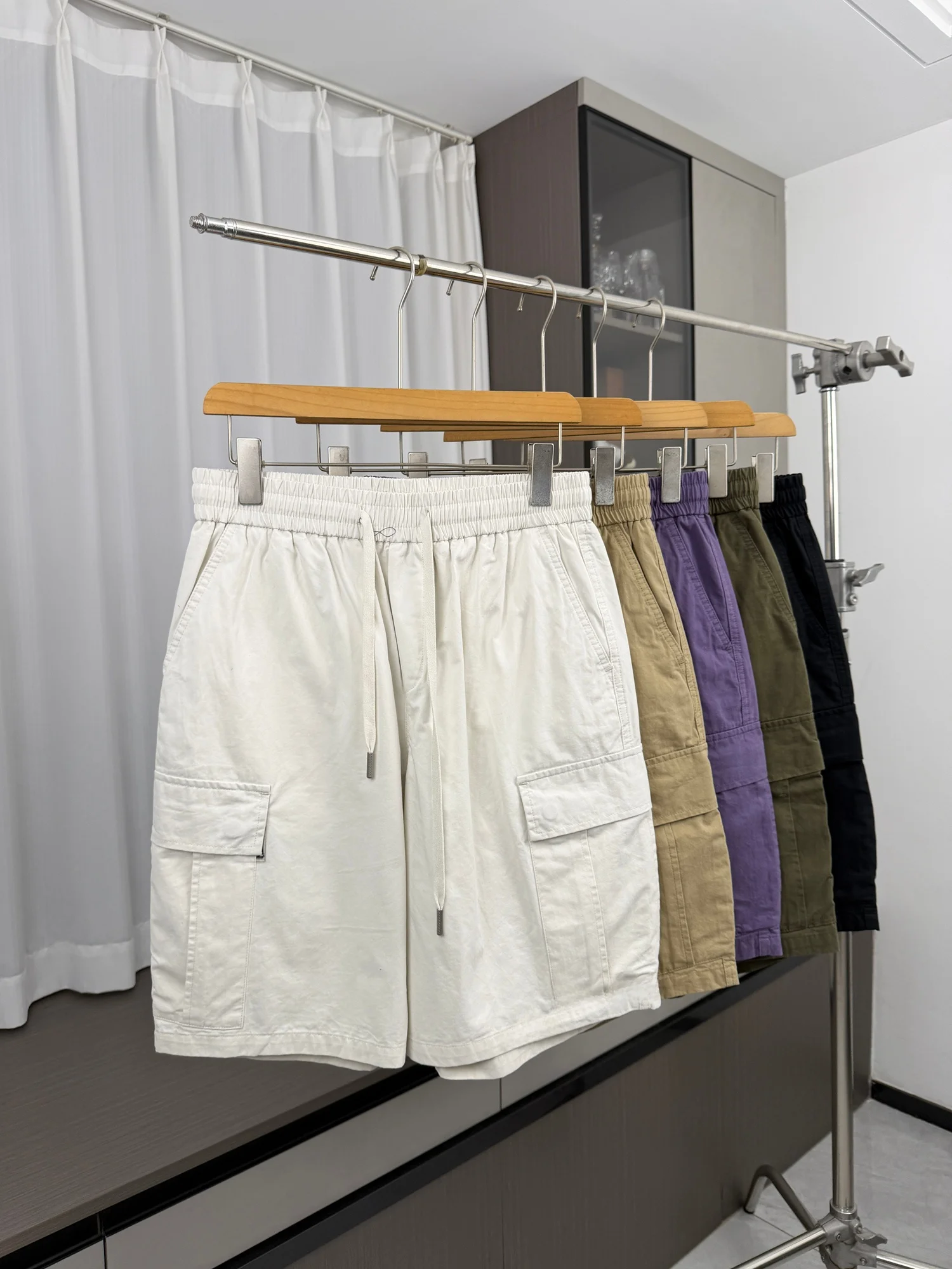 Superb Value Comfortable All Cotton Outdoor Men's Workwear Shorts Five-Quarter Length Breathable Versatile Summer Pants