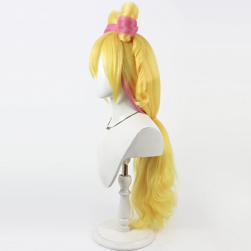 أنيمي Precure ساكورا أوتا شعر مستعار تأثيري هالوين كرنفال الدعائم الطرف الشعر الاصطناعية ألياف مقاومة للحرارة + غطاء شعر مستعار #4