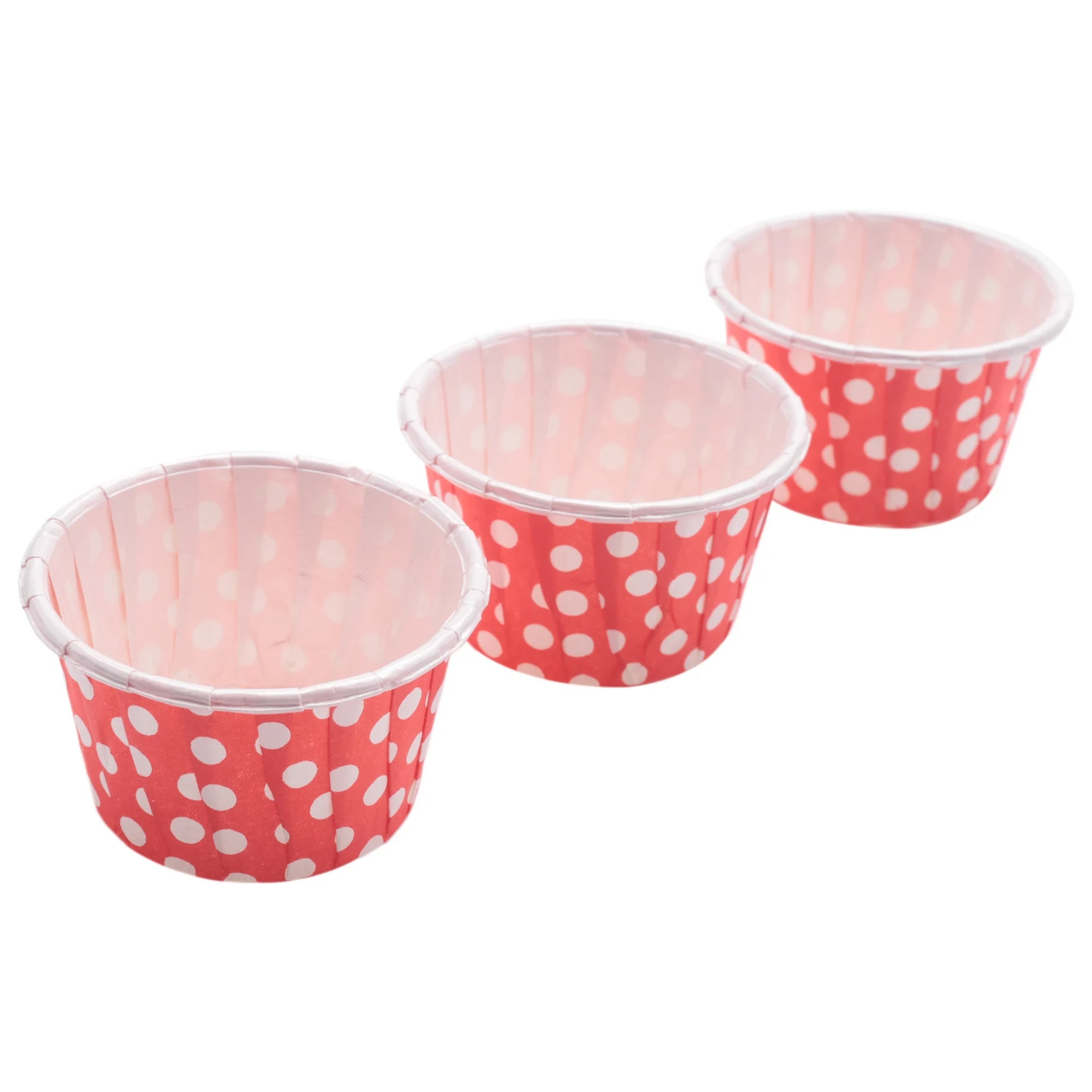 

ABUN-200X Paper Cupcake Liner Muffin Candy Nut Snack Greaseproof Dessert Baking Cups Color: Red Dot: 3.8Cm X 3Cm X 5Cm