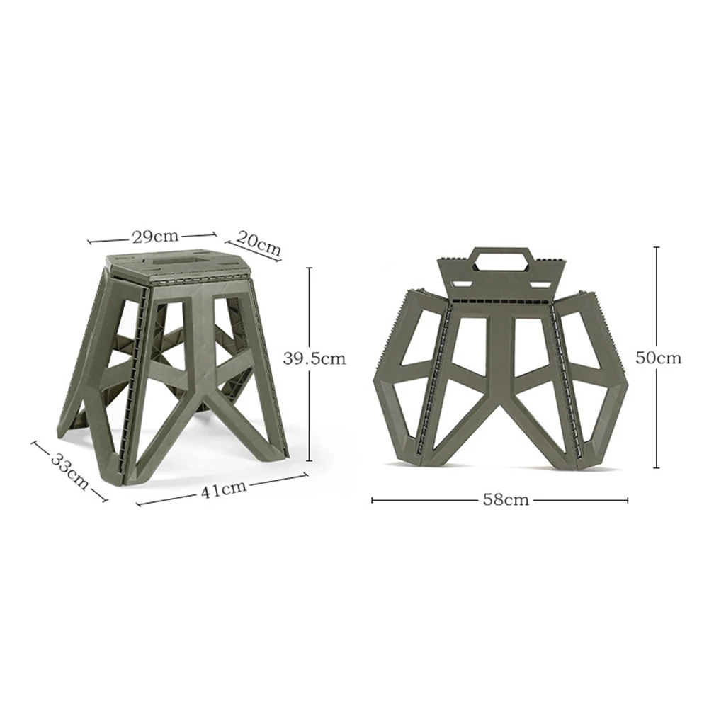 Outdoor Portable Folding Stool High Load-bearing Handle Design Fishing Stool Square Stool Maza