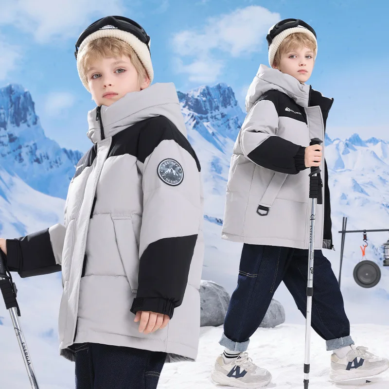 

RAISE-30 градусов, русский зимний детский пуховик, непромокаемая куртка-пуховик с капюшоном для девочек-подростков, детские парки для детей 5-12 лет, верхняя одежда