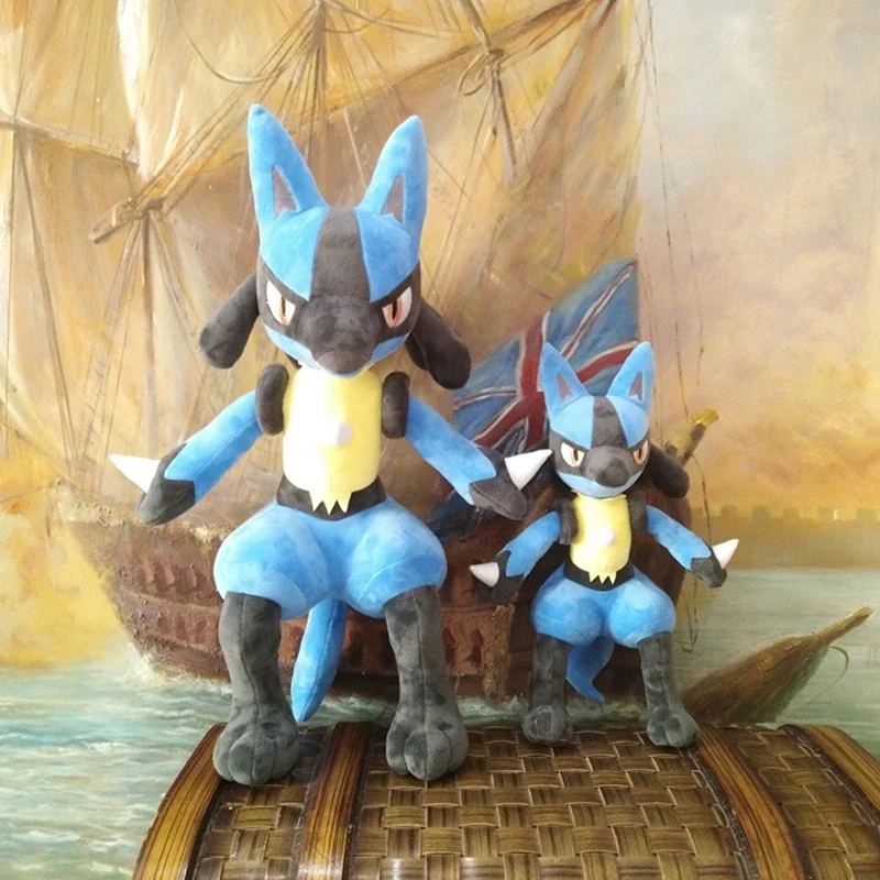 48/73cm Lucario Large Plush Toys Pokemon Anime Doll Cute Ornament  Pokémon Collection Stuffed  Plushie Pillow Gift for Children