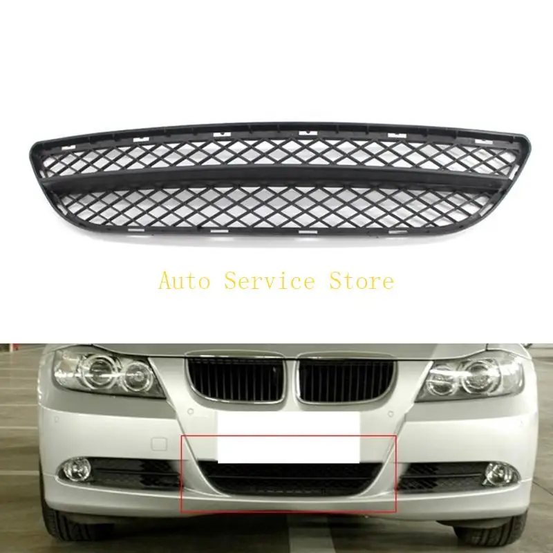 Matte Black Factory Style Front Bumper Lower Grille Trim Panel Insert Kit for E90 2006-2008 Pre-LCI
