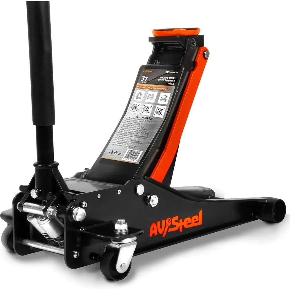 

3 Ton Heavy-Duty Hydraulic Car Jack with Dual Piston Pump and 3-1/8 to 19-7/8 Lift Range
