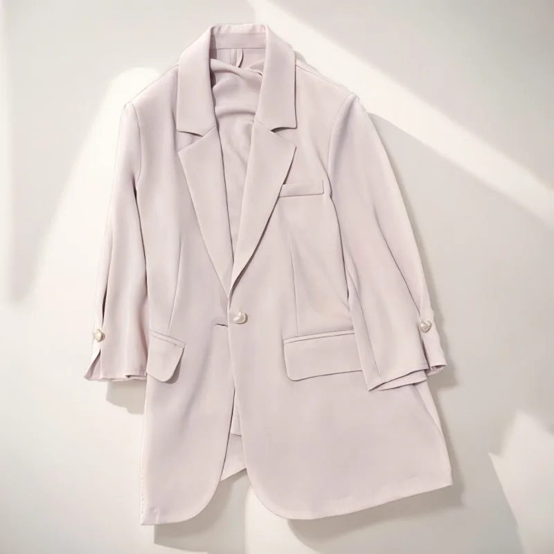 

Женский американский блейзер из плюша с подкладкой, свободного кроя, винтажный, с вязаными элементами, искусственным жемчугом, утепленный, дышащий, льняной, 2026