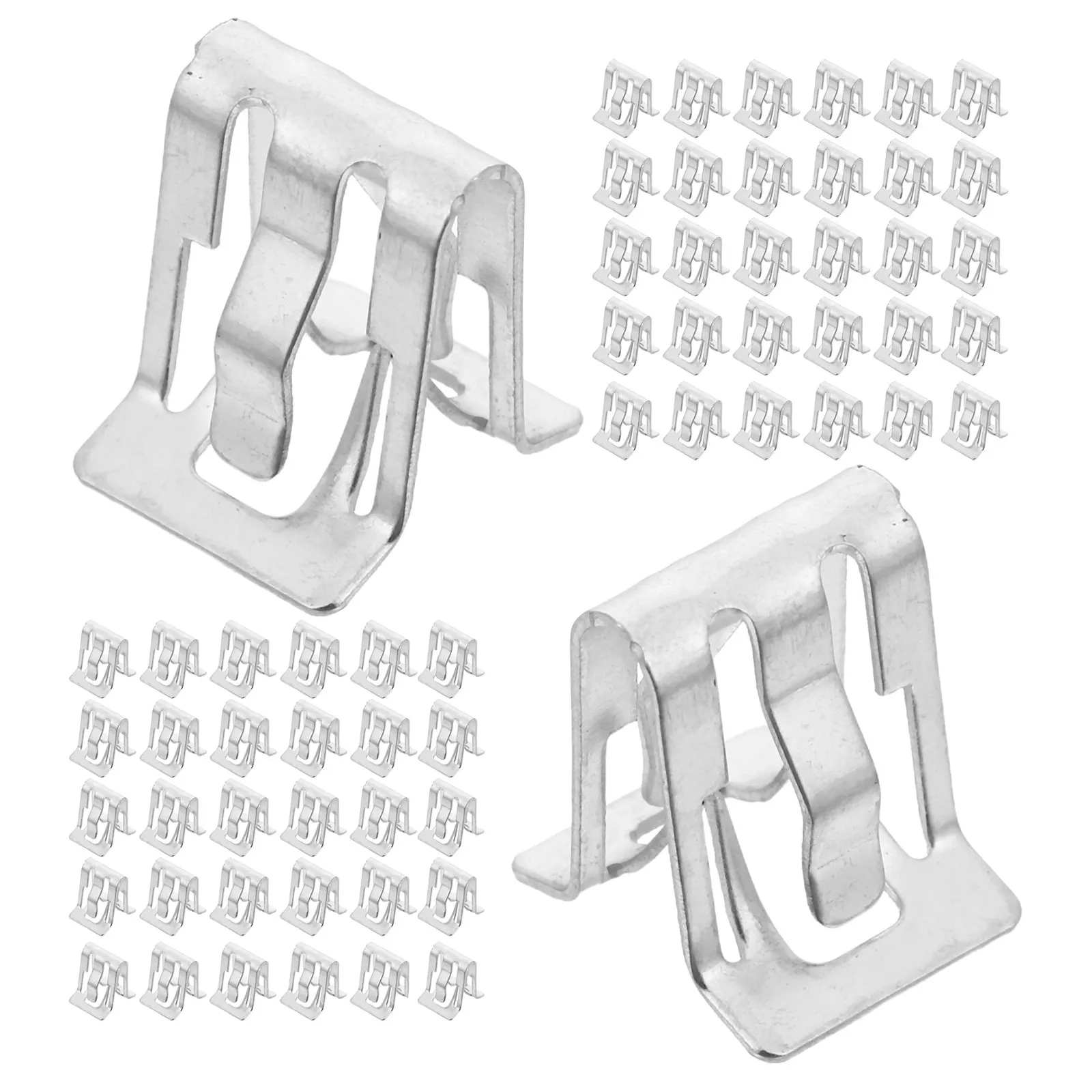 120Pcs Automotive Car Interior Panel Clip Fasteners Metal Dashboard Retainer U-Shaped Console Trim Mounting Clips for Suv Trucks