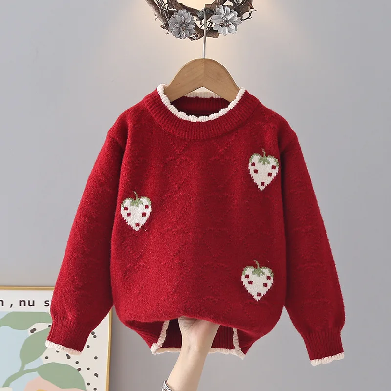 

Вязаные свитера для девочек, весна-осень 2024, детские шерстяные трикотажные топы, верхняя одежда для малышей, детский пуловер, свитер, наряды 6