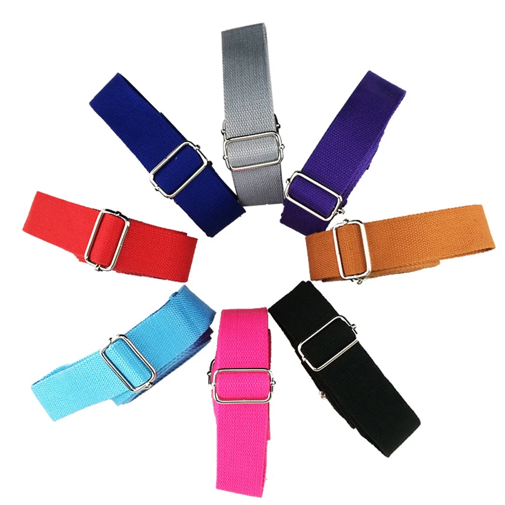 

Yoga Strap Durable Cotton Exercise Straps for Yoga Stretching Pilates Fitness Black Adjustable Metal Buckles Soft Sturdy