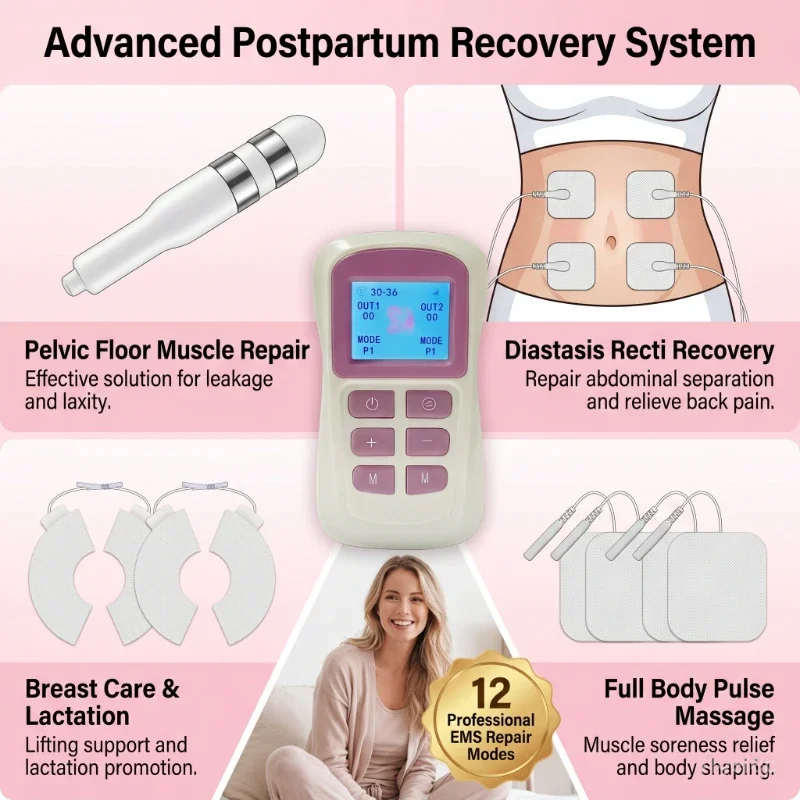 Pelvic Floor Muscle Trainer with 12 Repair Modes - Effective Solution for Various Pelvic Floor Muscle Issues