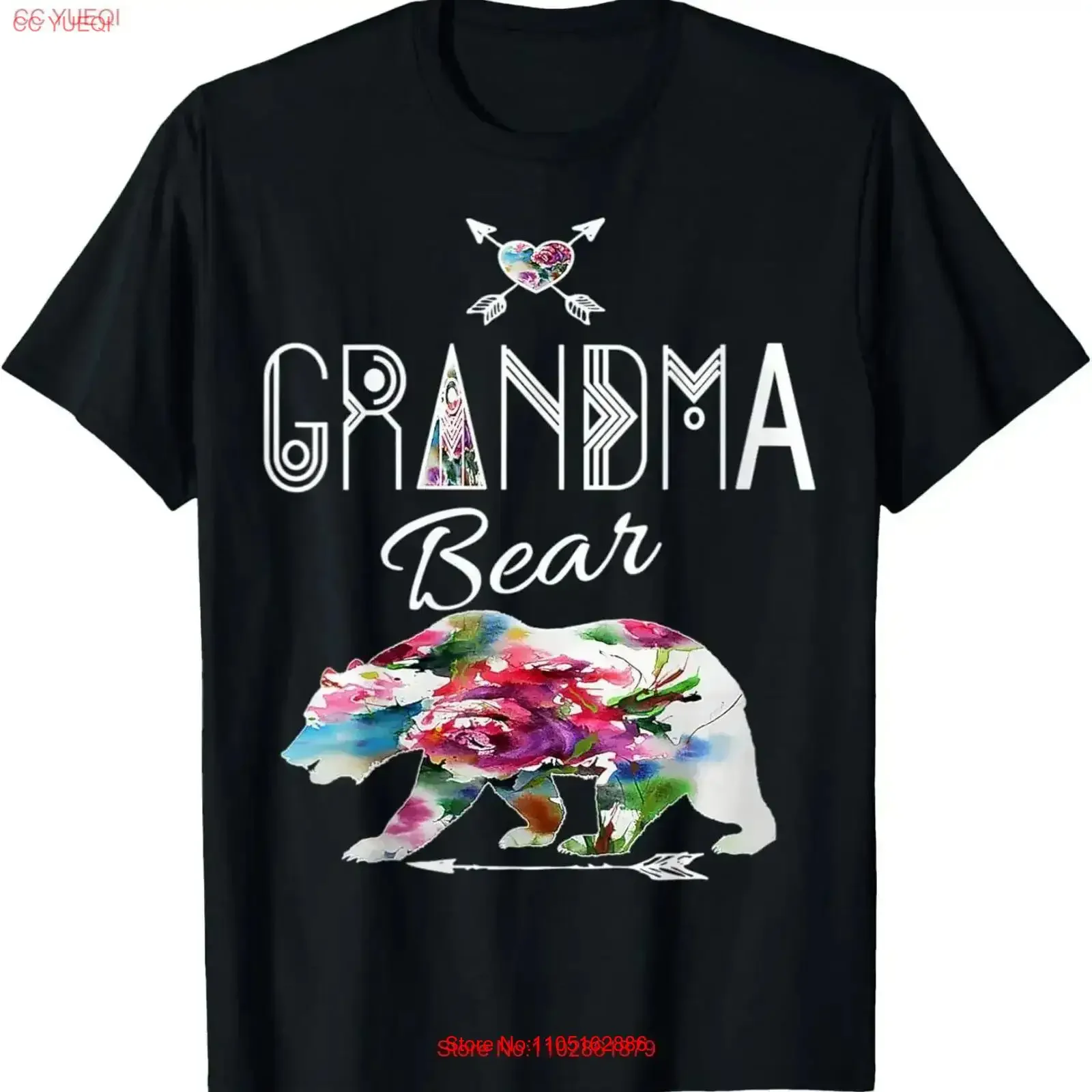 

Mama Bear Retro Grandma Family Decor T Shirt vintage Washed Slightly Stretched graphic Top For Everyday Wear vintage Washed