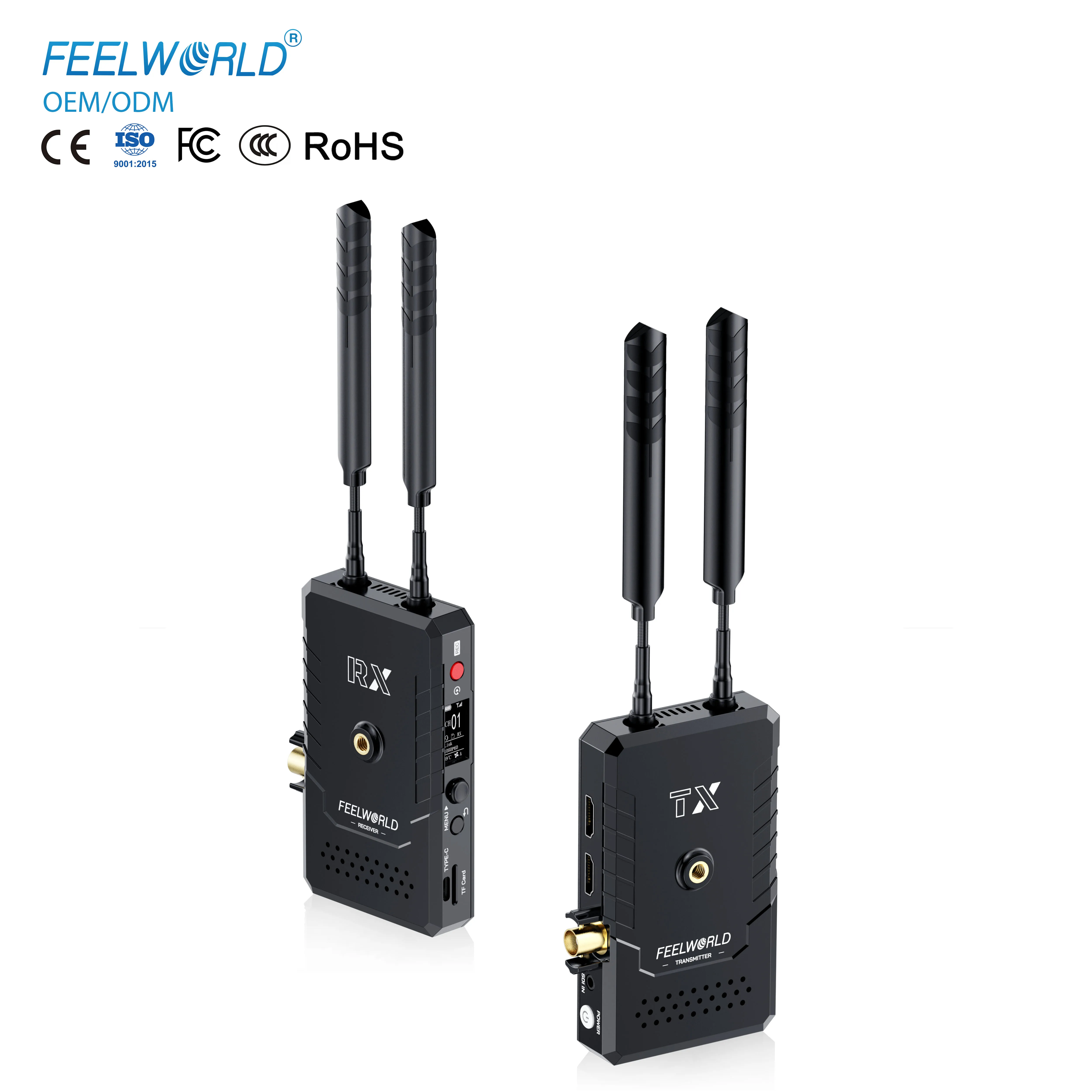 FEELWORLD WTRS Wireless Image Broadcasting 300m LOS 4K HDMI SDI Full Duplex Intercom Wireless Video Delivery LOGO Custom