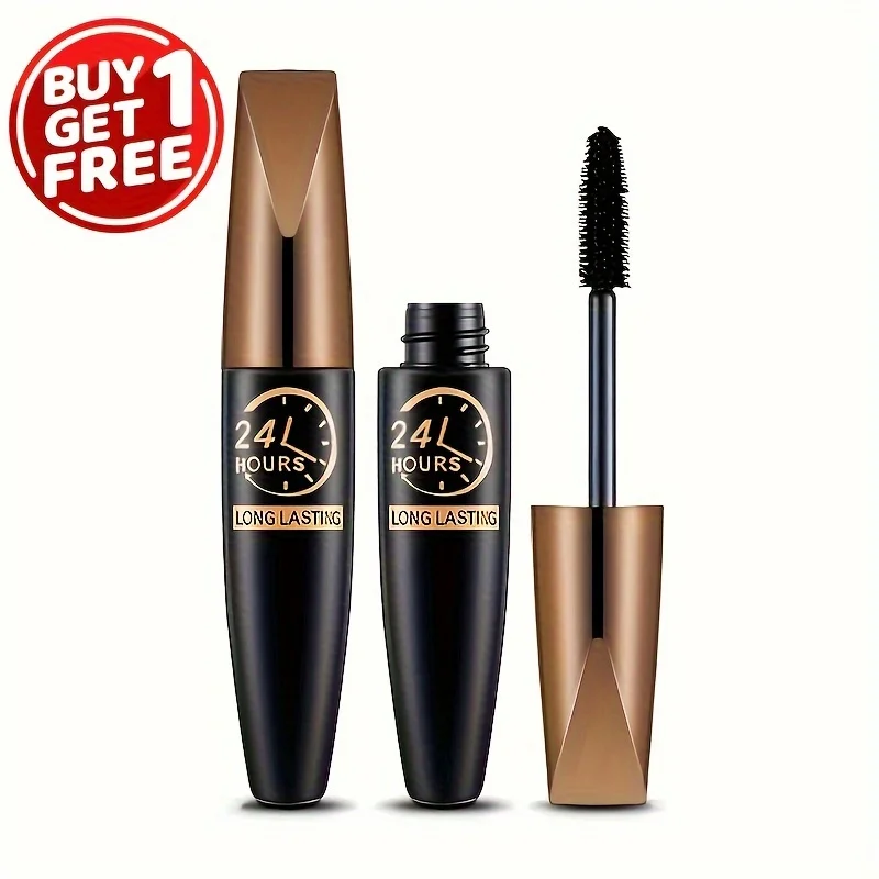 Mascara imperméable 5D, longue durée, en Fiber imperméable, achetez-en 1, obtenez-en 1, maquillage essentiel gratuit, 2 pièces/ensemble |   Formule noire