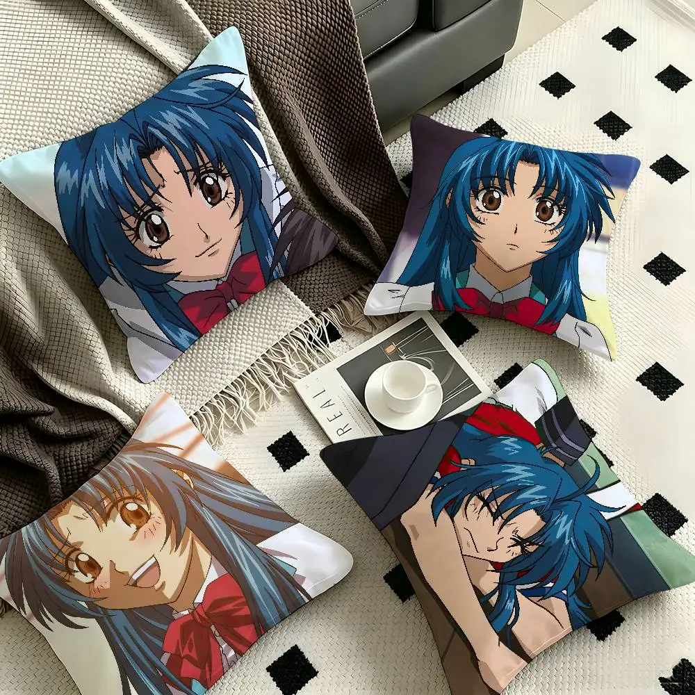 1pc Kaname Chidori Full Metal Panic! Pillow Case Fashion Square Pillowcase Bedroom Sofa Room Ins Decoration Leisure