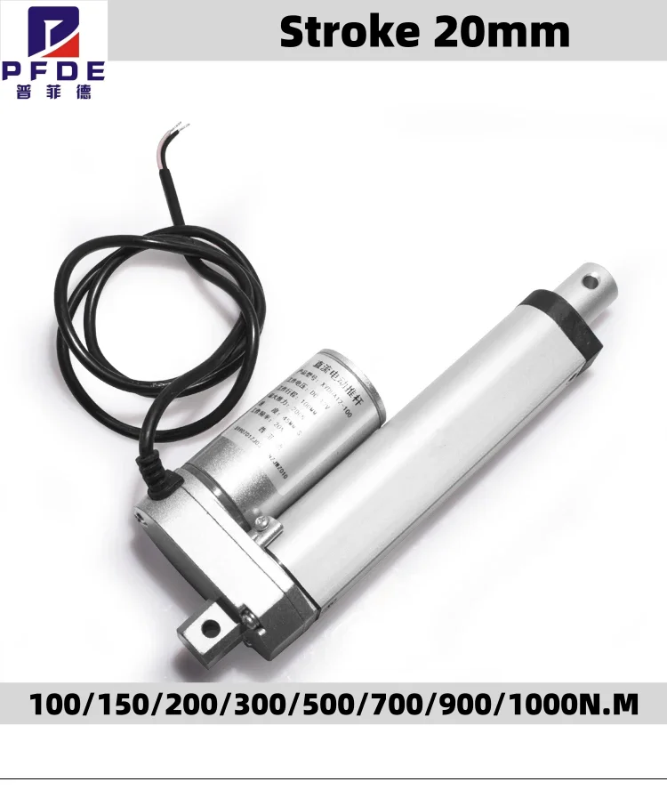 Linear Actuator  12V/24V Stroke 20mm Linear Drive Electric Motor Linear Motor Controller 100/150/200/300/500/700/900/1000N