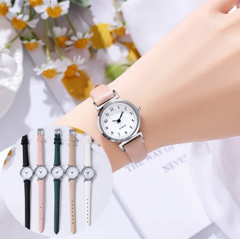 Fashion Small Dial Women's Watch Casual Leather Band Ladies Quartz Wristwatches ladies watch