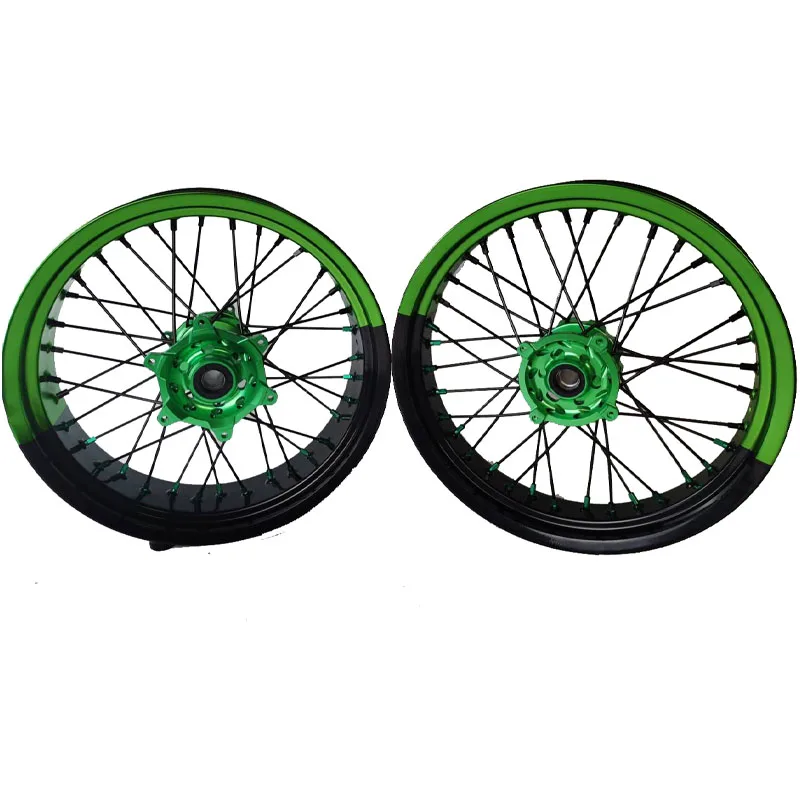Motorcycle Modification 17 Inch Front and Rear Supermoto Wheel Sets for Kx Kxf 125 250 450