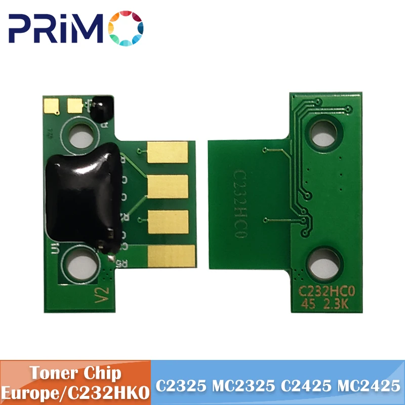 

C232HK0 C232HC0 C232HM0 C232HY0 Европейский чип картриджа с тонером для Lexmark C2325 MC2325 C2425 MC2425 MC2535 MC2640
