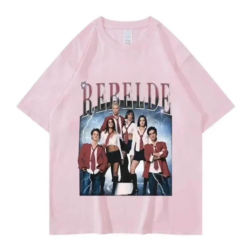 Limited Rebelde Rbd Concert T Shirt Men Women Vintage 90S Classic Mexican Tv Series Cotton Tee Tshirt Short Sleeve T-Shirts Tops